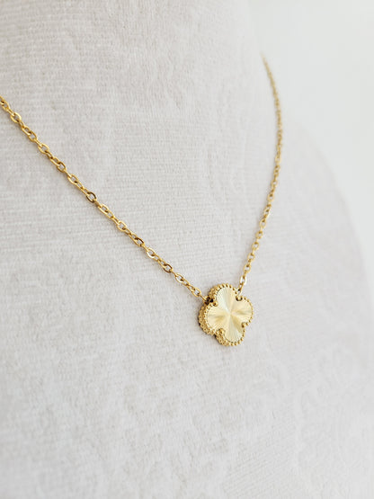 Soleil Lucky Clover Pendant Necklace