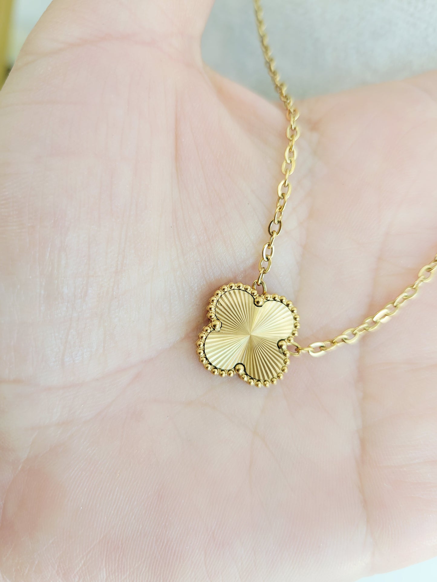 Soleil Lucky Clover Pendant Necklace