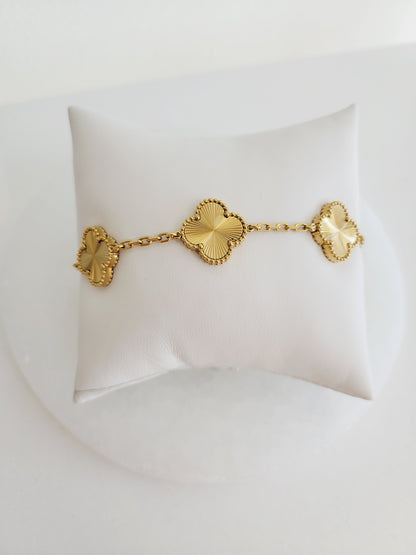 Soleil Lucky Clover Station Bracelet