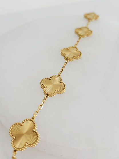 Soleil Lucky Clover Station Bracelet