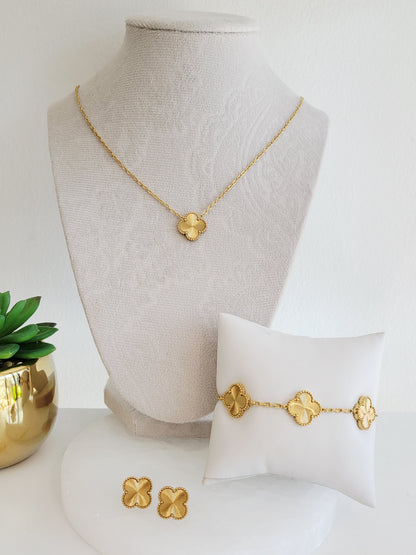 Soleil Lucky Clover Station Bracelet