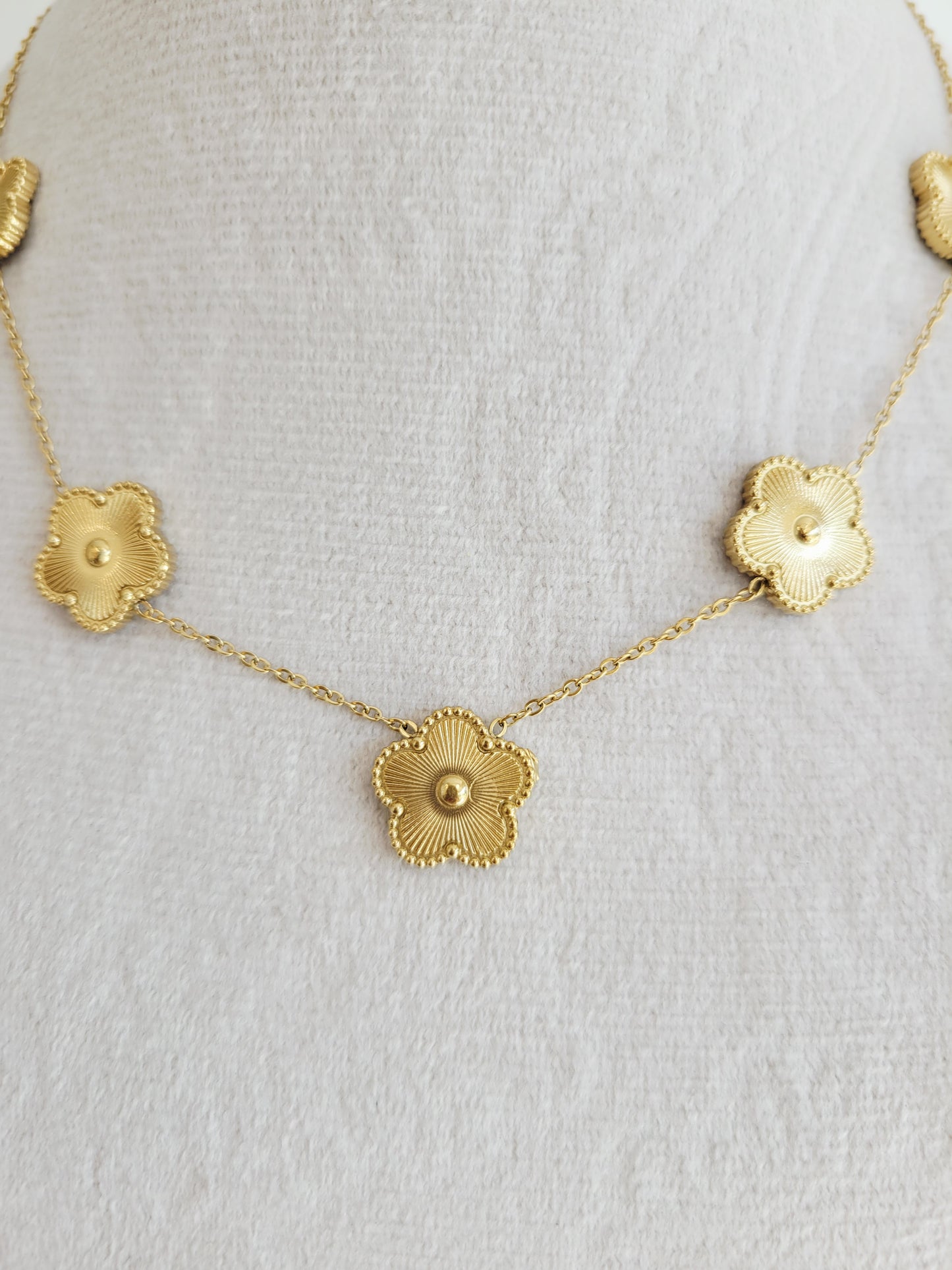 Aurelia Golden Bloom Station Necklace