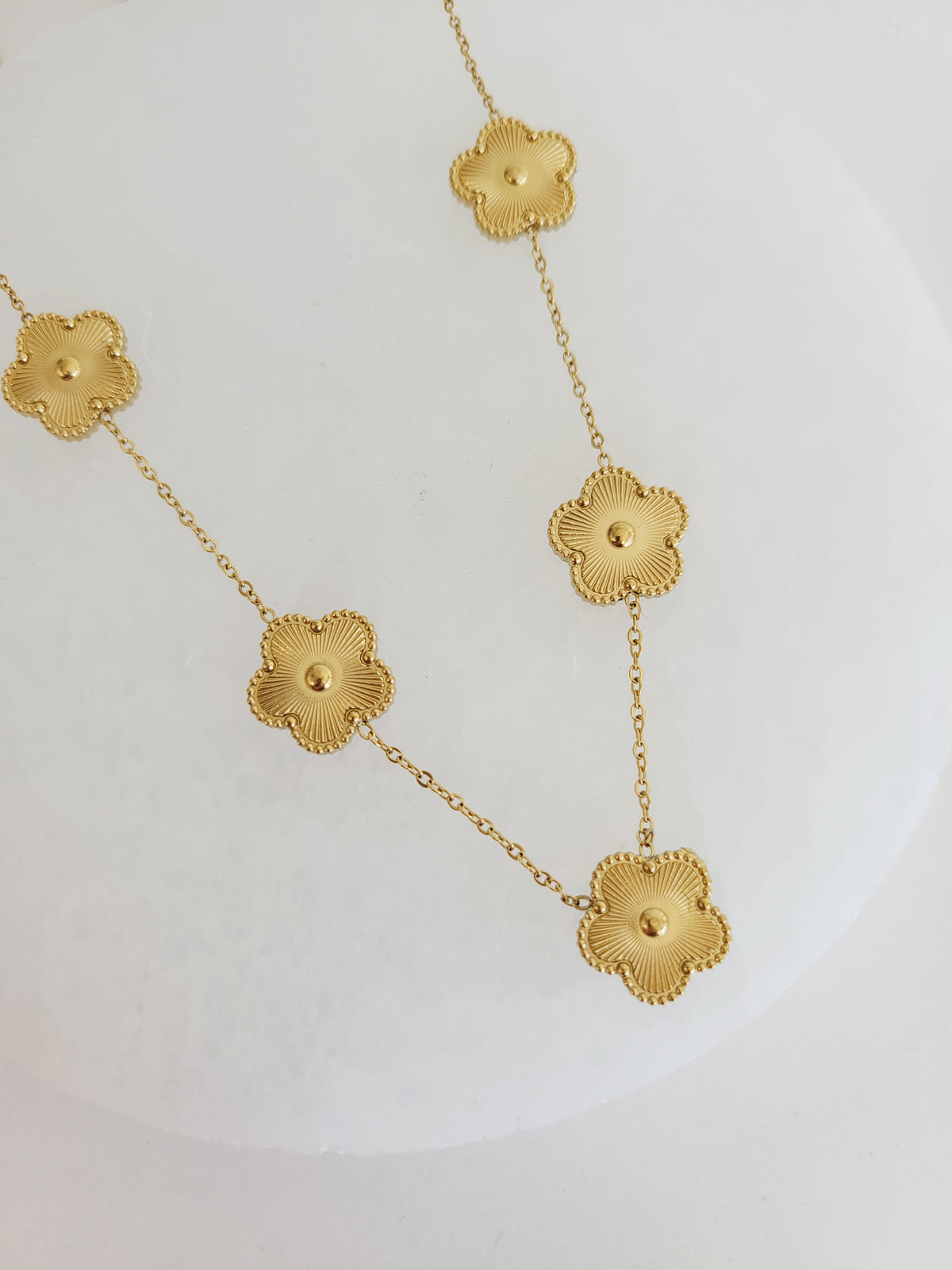 Aurelia Golden Bloom Station Necklace