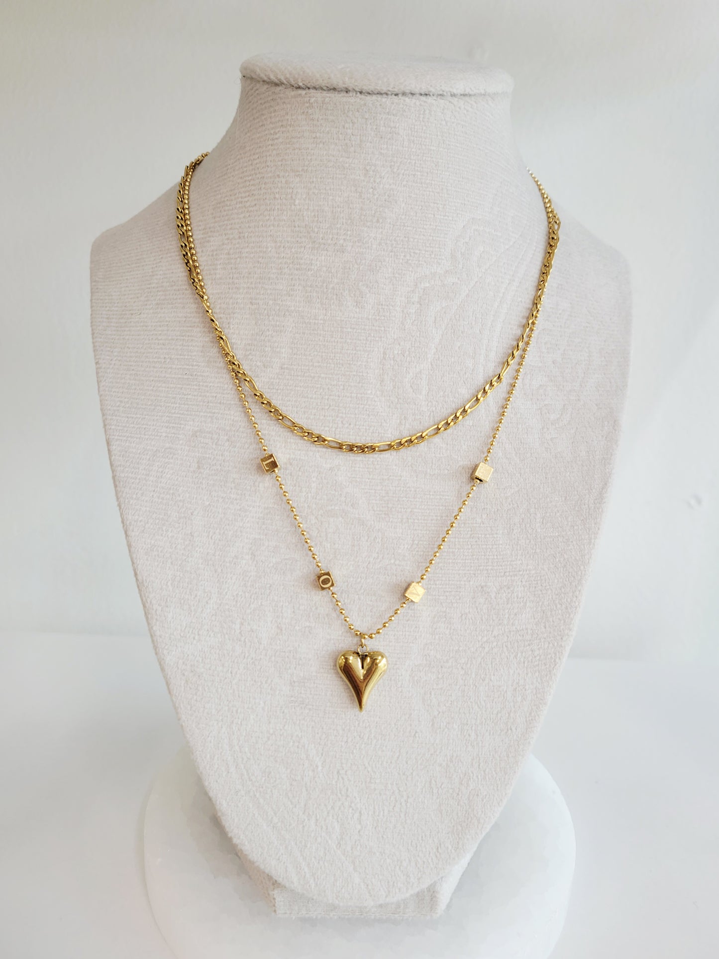 Amour Layered Heart Necklace Set
