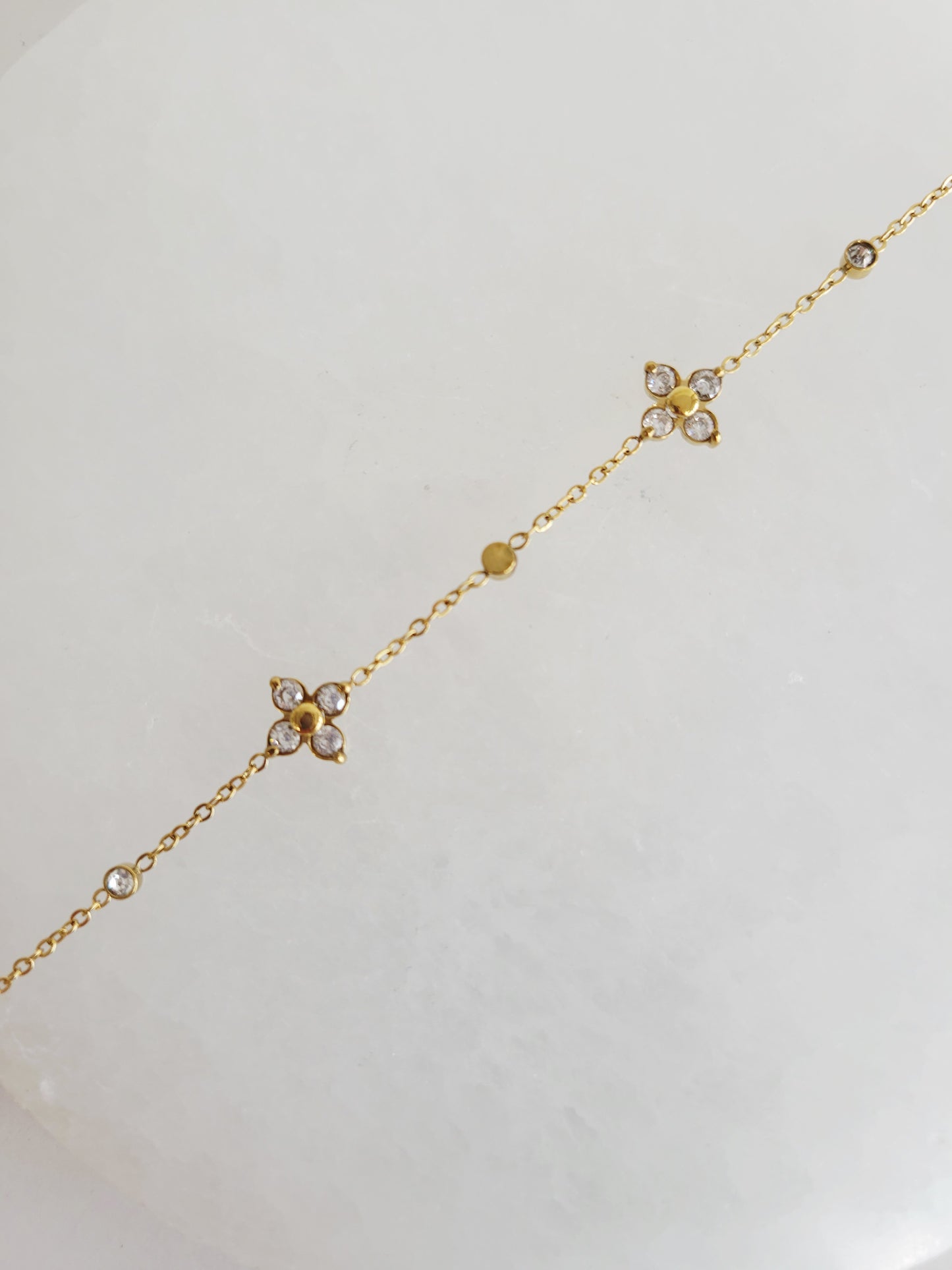 Petite Crystal Clover Bracelet