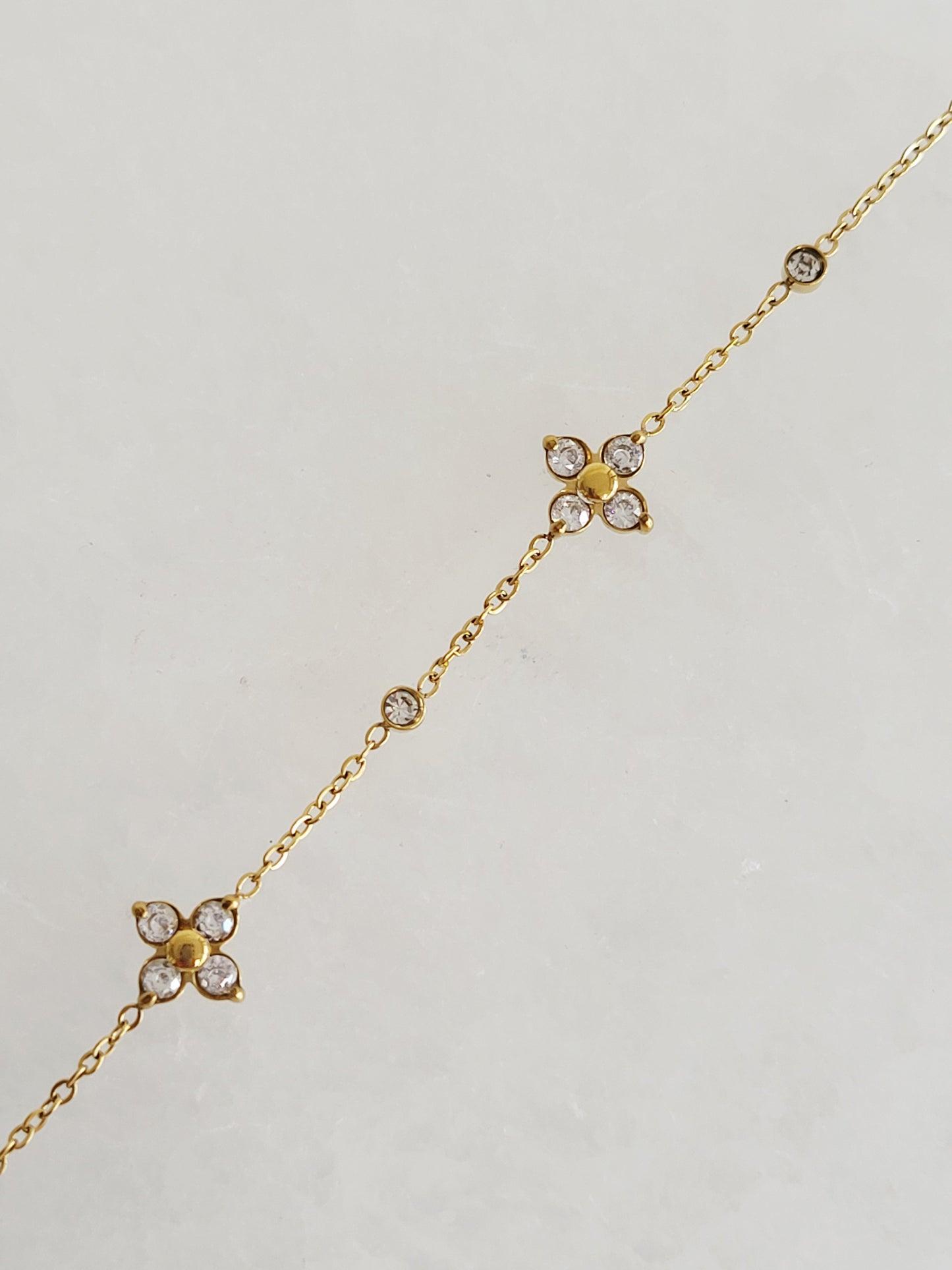 Petite Crystal Clover Bracelet