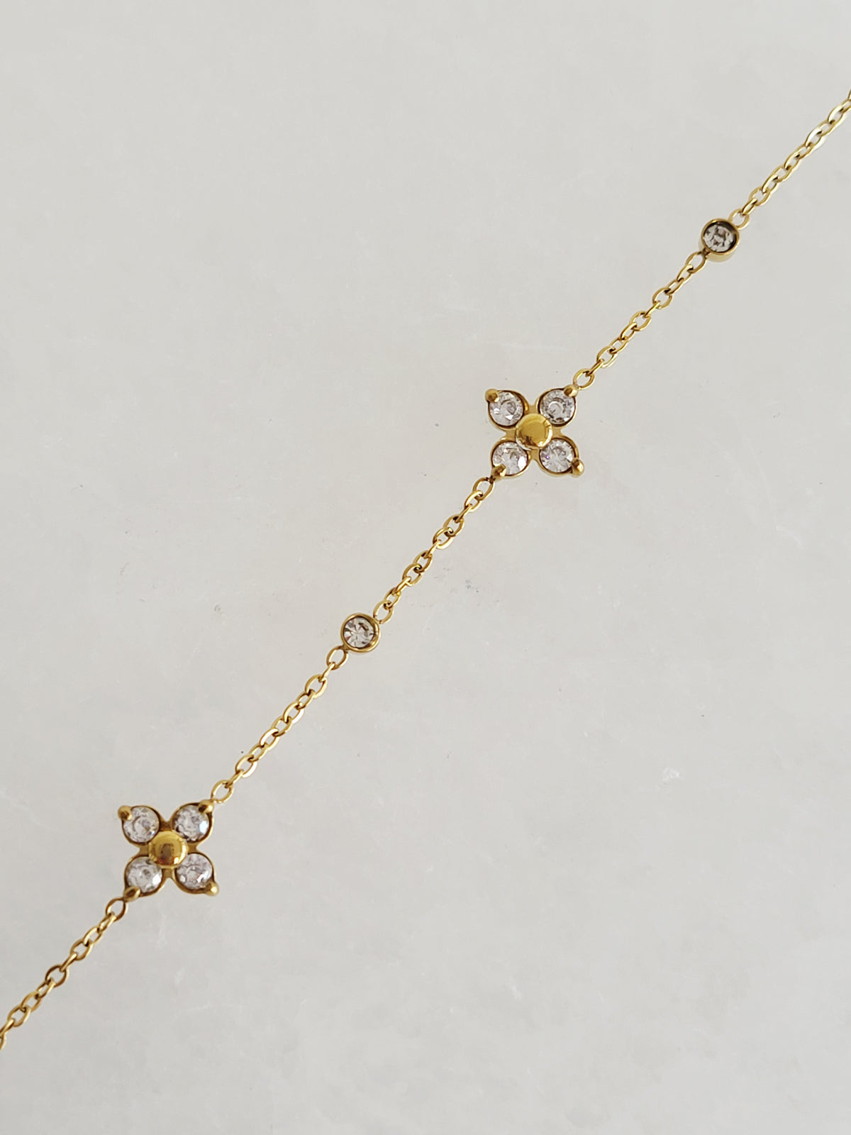 Petite Crystal Clover Bracelet