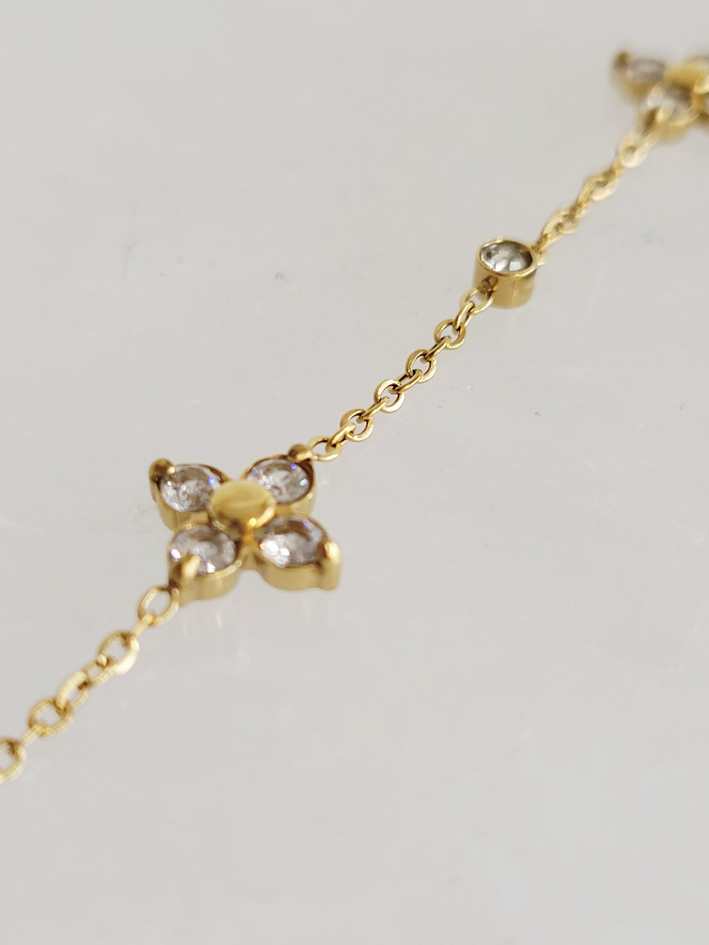 Petite Crystal Clover Bracelet