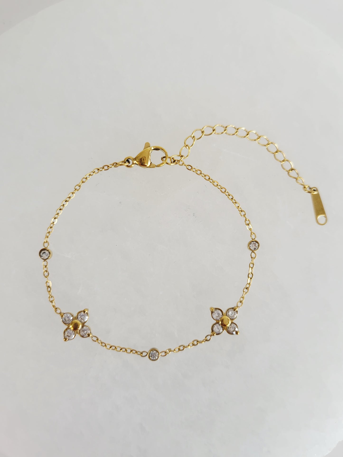 Petite Crystal Clover Bracelet