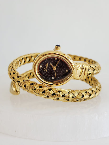 Vintage Woven Oval Bracelet Watch