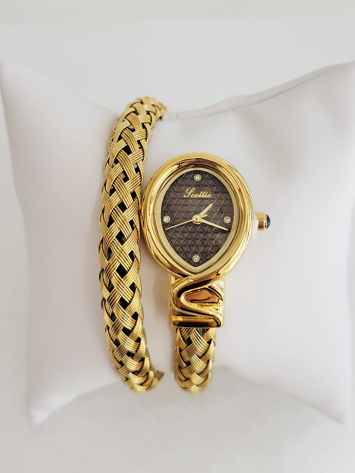 Vintage Woven Oval Bracelet Watch