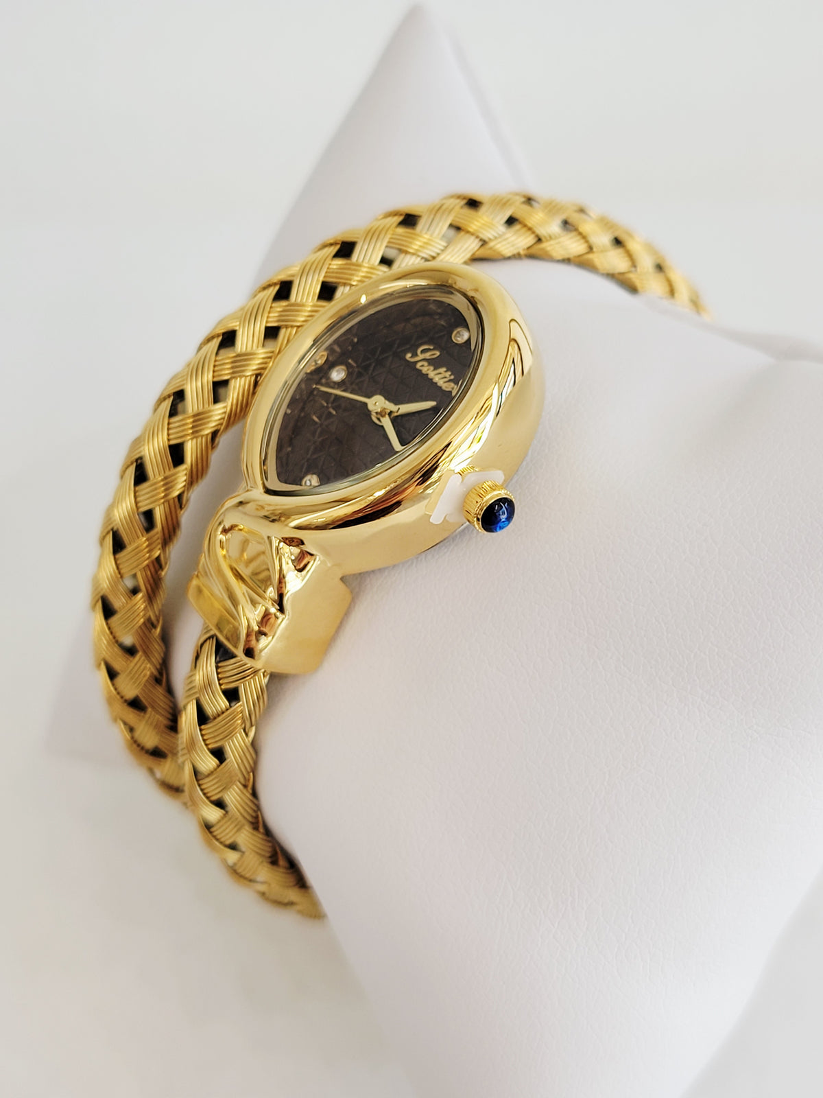 Vintage Woven Oval Bracelet Watch