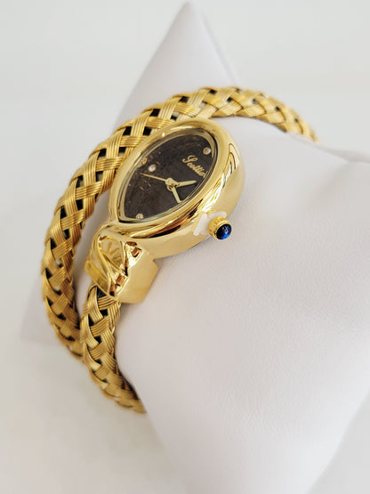 Vintage Woven Oval Bracelet Watch