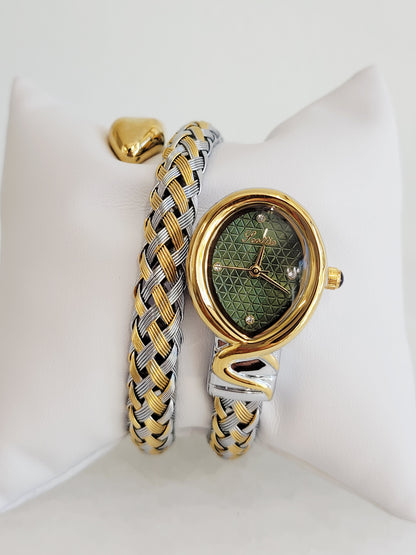 Vintage Woven Oval Bracelet Watch