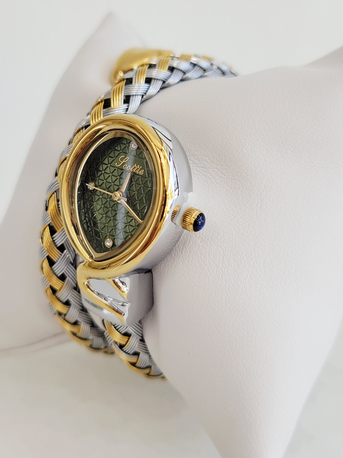 Vintage Woven Oval Bracelet Watch