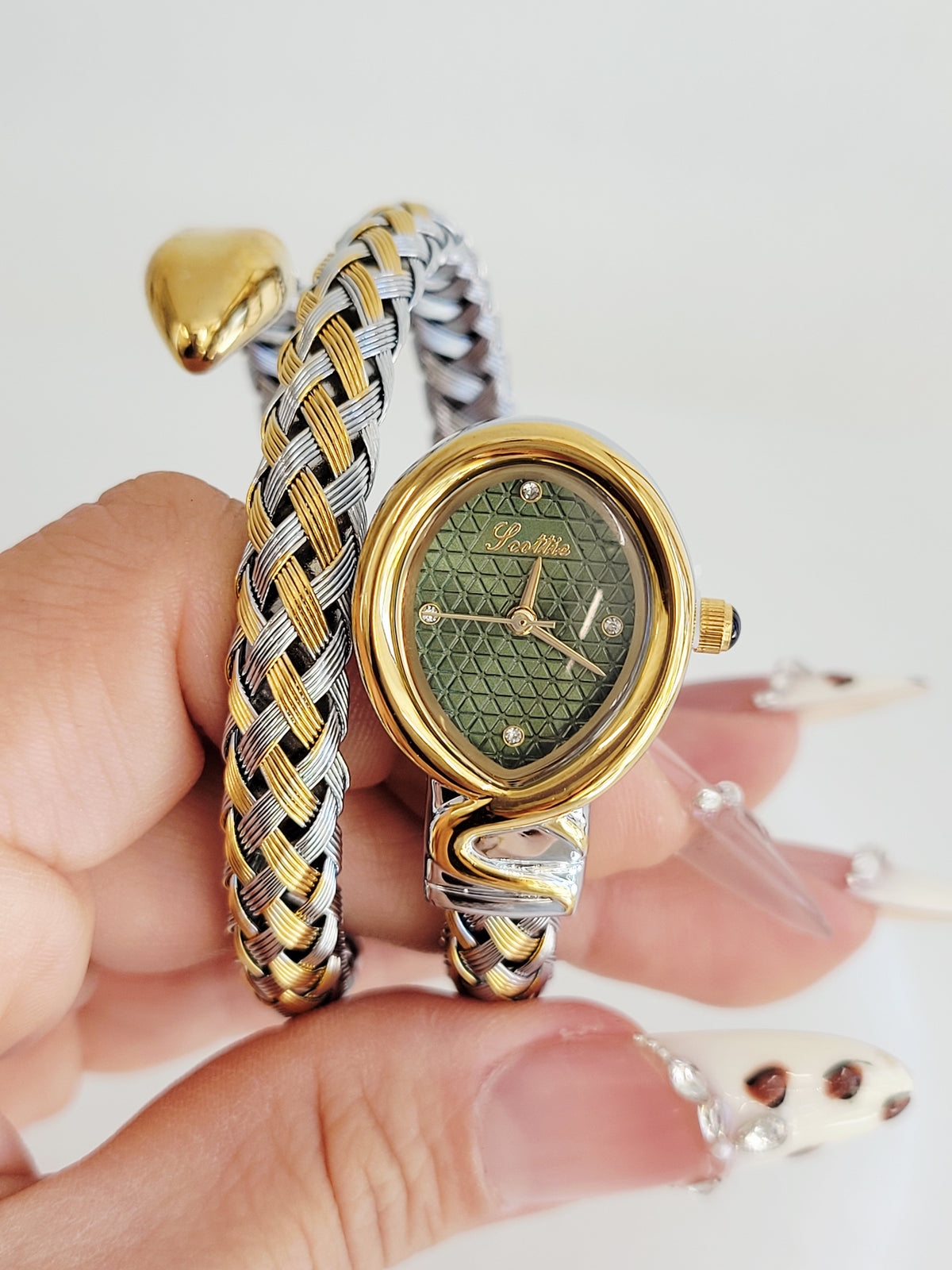 Vintage Woven Oval Bracelet Watch