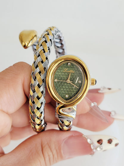 Vintage Woven Oval Bracelet Watch