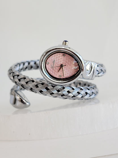 Vintage Woven Oval Bracelet Watch