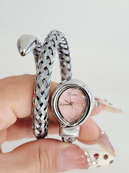 Vintage Woven Oval Bracelet Watch