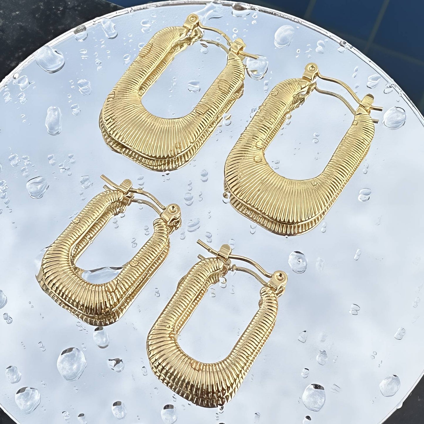 18K gold plated Stainless steel earrings,