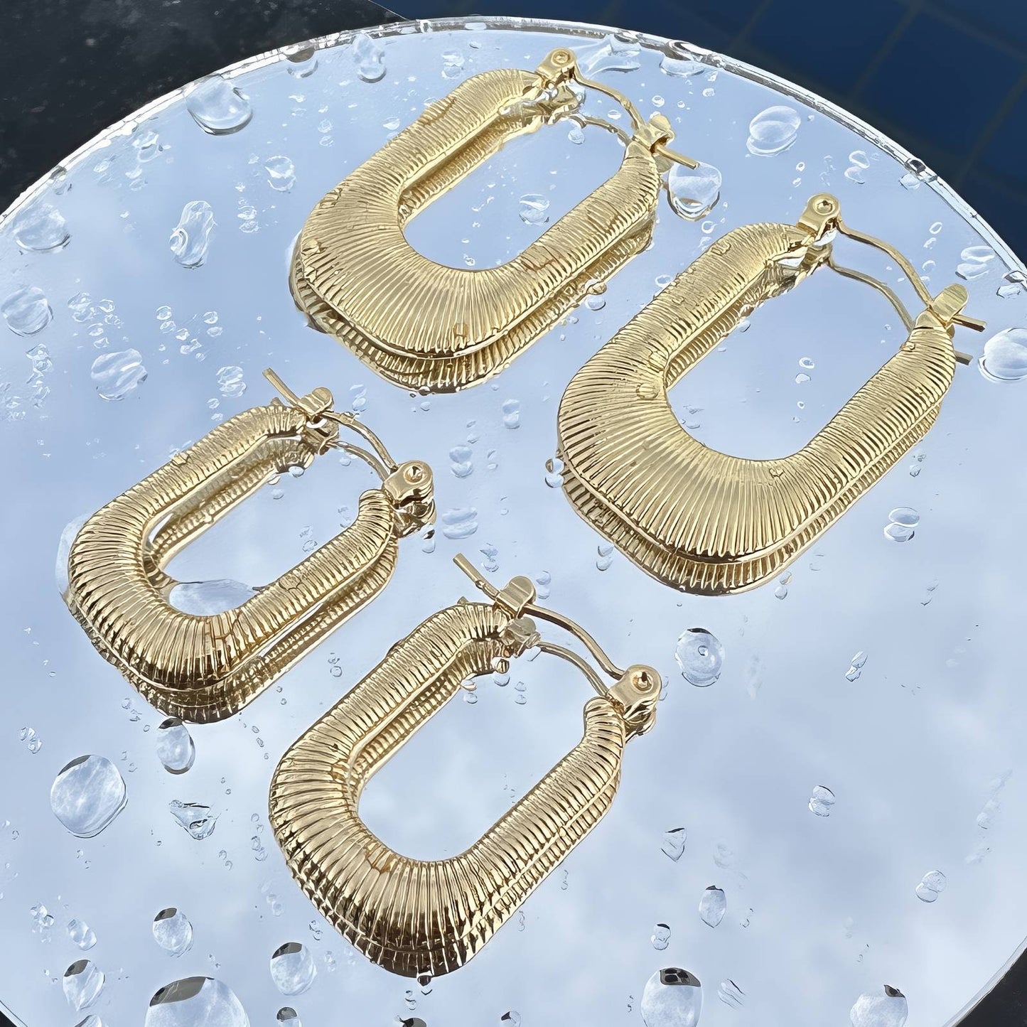 18K gold plated Stainless steel earrings,