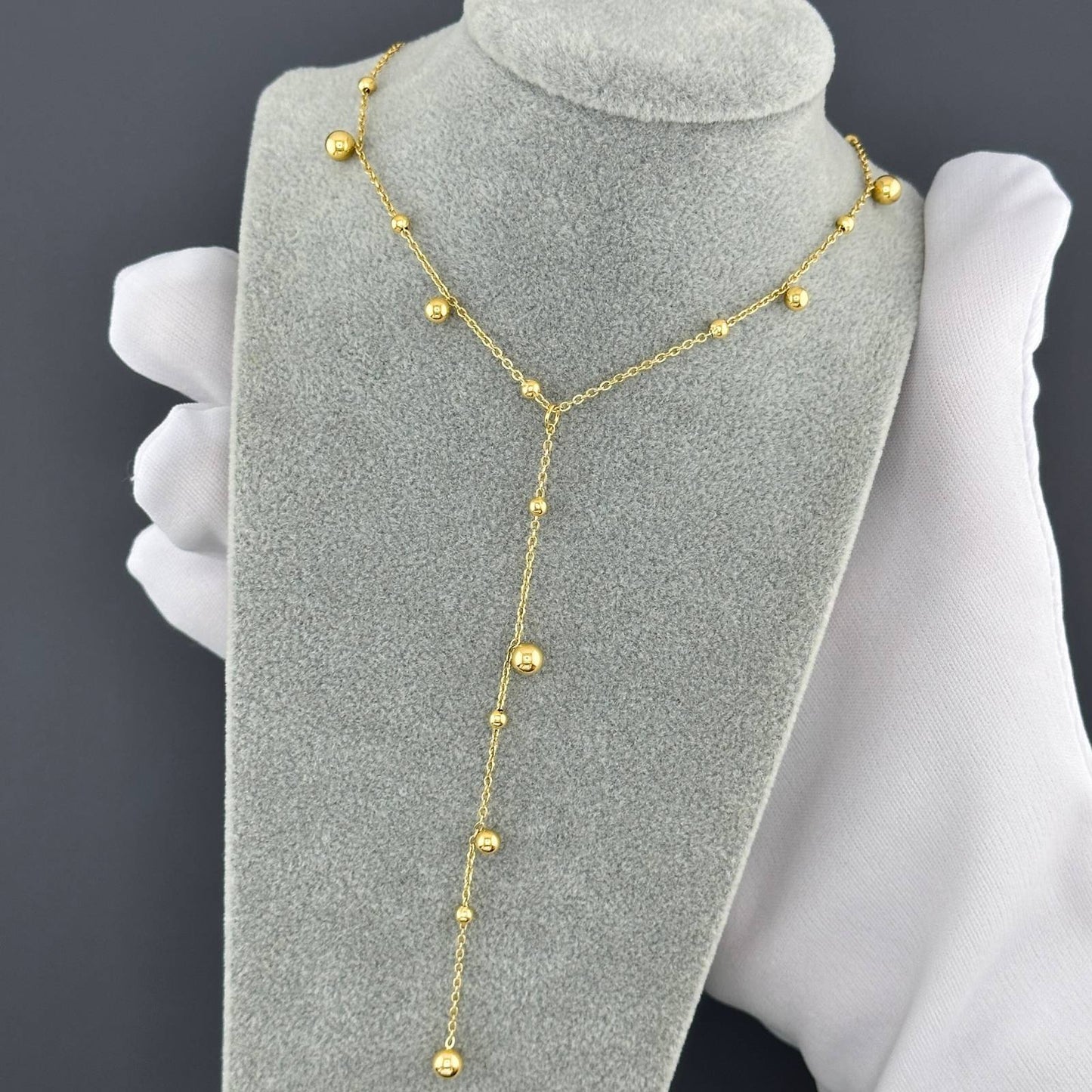 Modern Chain Necklace in 18K Gold Plated Steel