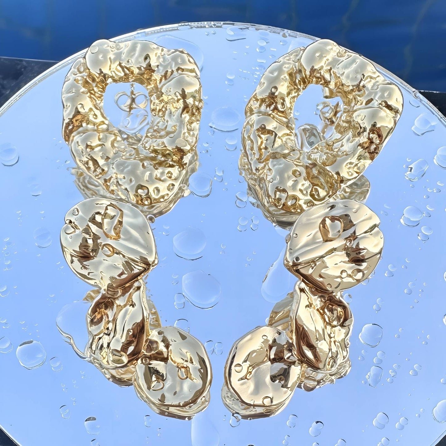 18K gold plated Stainless steel earrings,