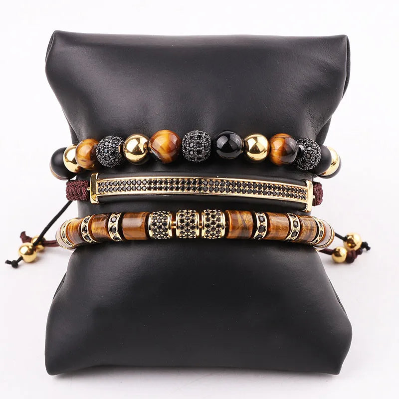The Grand Imperial Trinity – 3-Piece Luxury Tiger Eye Set
