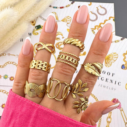 Laurel Branch Wrap Ring – Nature Chic Gold