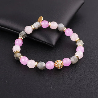 Pulsera elástica con pavé de circonitas y piedras Serenity