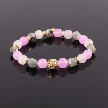 Pulsera elástica con pavé de circonitas y piedras Serenity