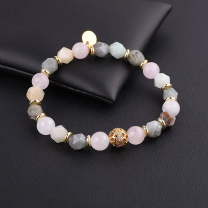 Pulsera elástica con pavé de circonitas y piedras Serenity