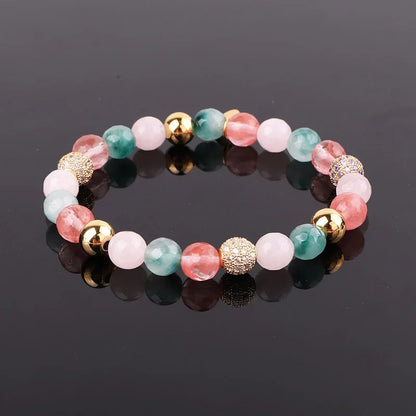 Pulsera elástica con pavé de circonitas y piedras Serenity