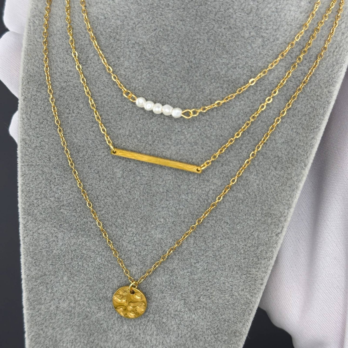 Classic Chain Necklace in 18K Gold Plated Steel