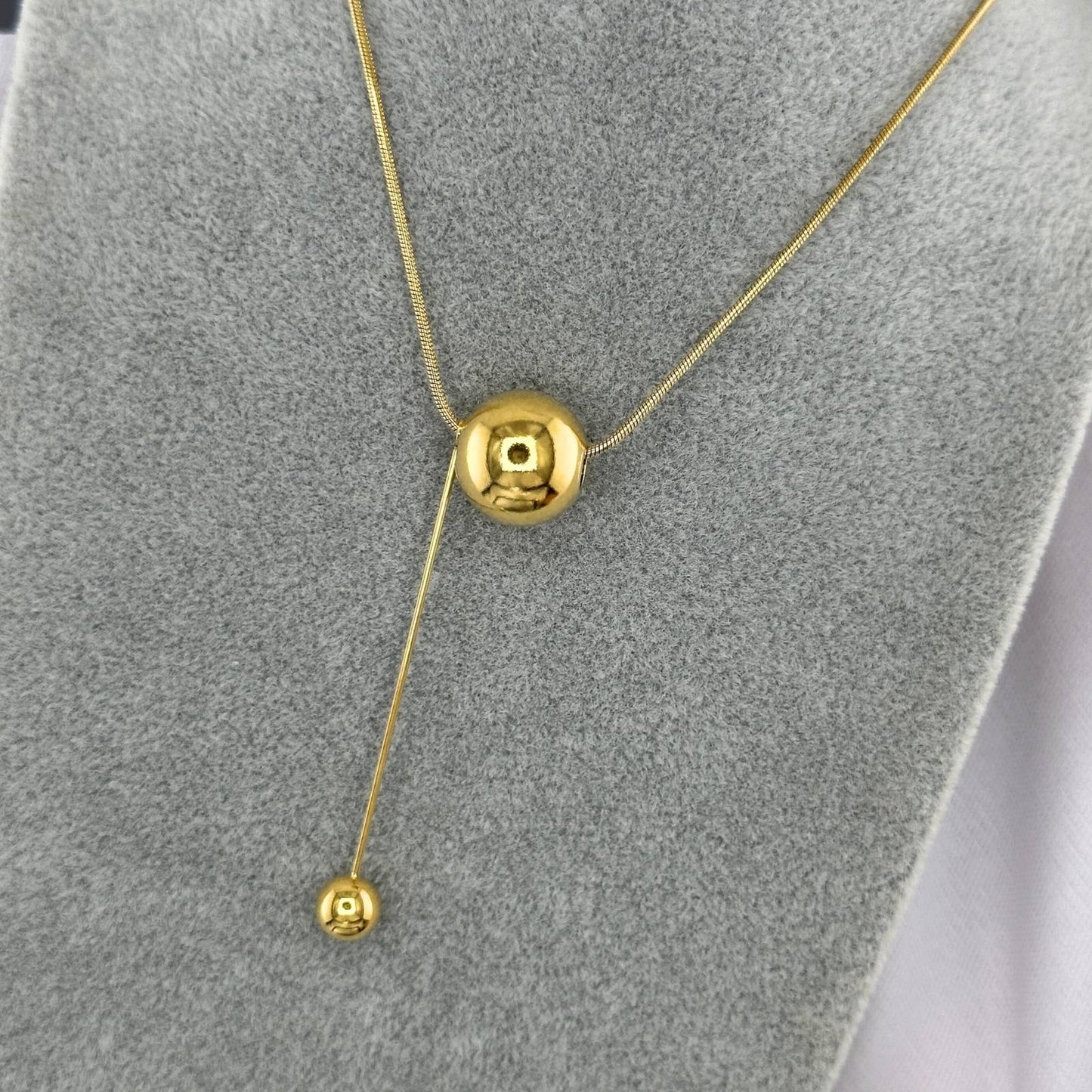 Contemporary Chain Necklace in 18K Gold Plated Steel