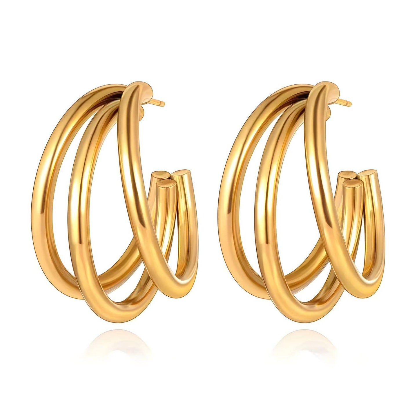 18K gold plated Stainless steel earrings,