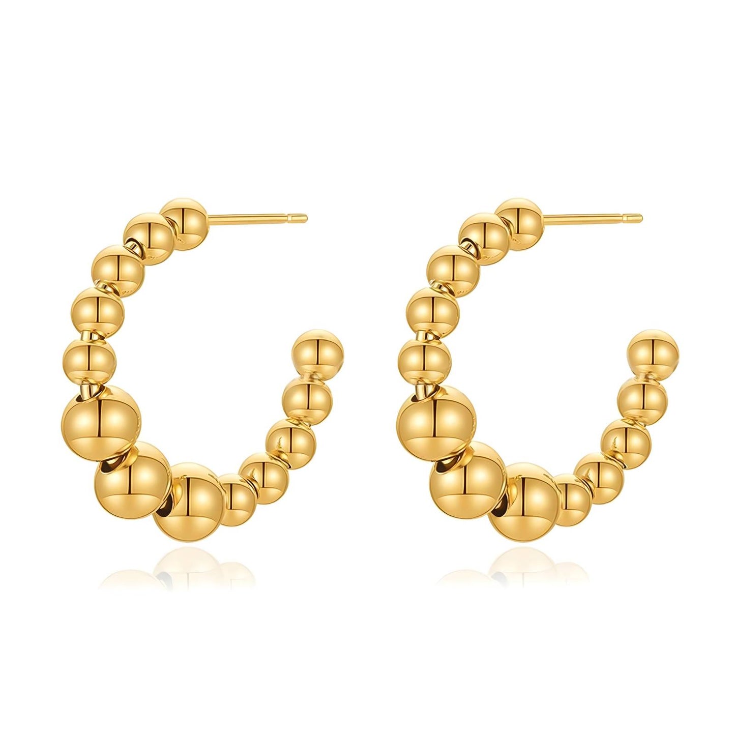 18K gold plated Stainless steel earrings,