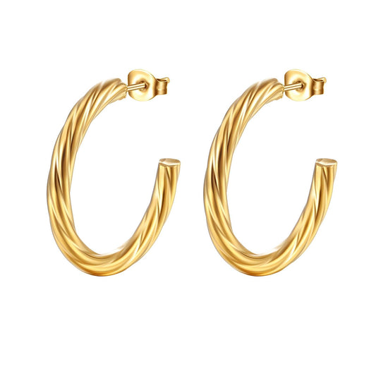 18K gold plated Stainless steel earrings,