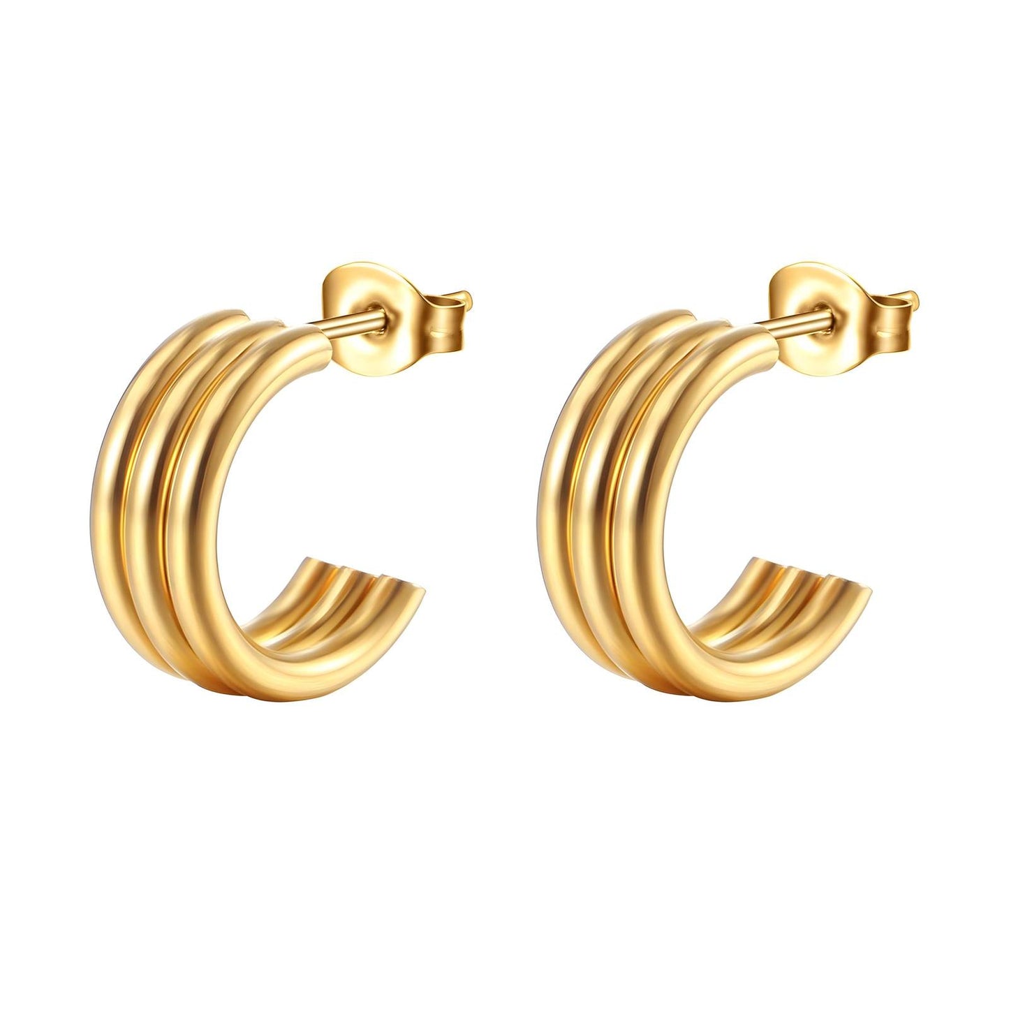 18K gold plated Stainless steel earrings,