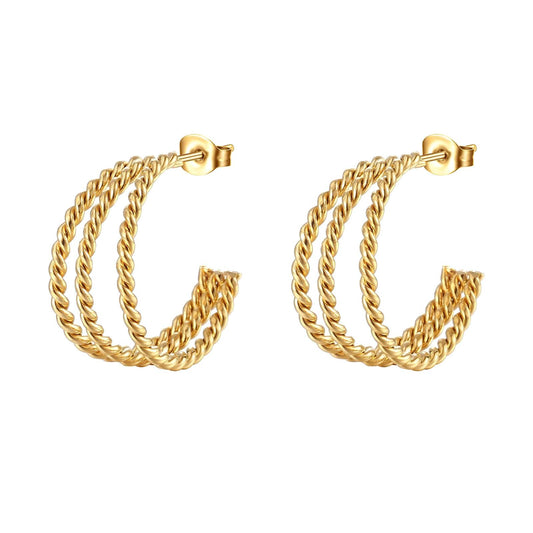 18K gold plated Stainless steel earrings,