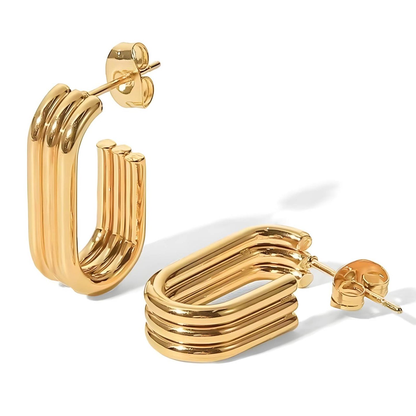 18K gold plated Stainless steel earrings,