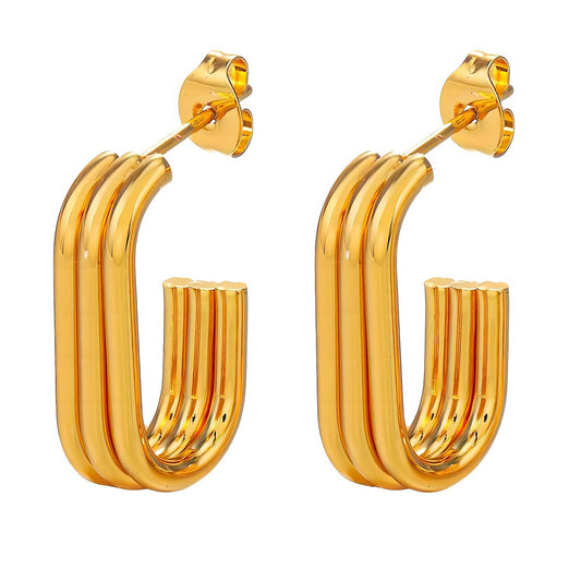 18K gold plated Stainless steel earrings,