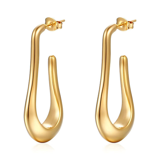 18K gold plated Stainless steel earrings,