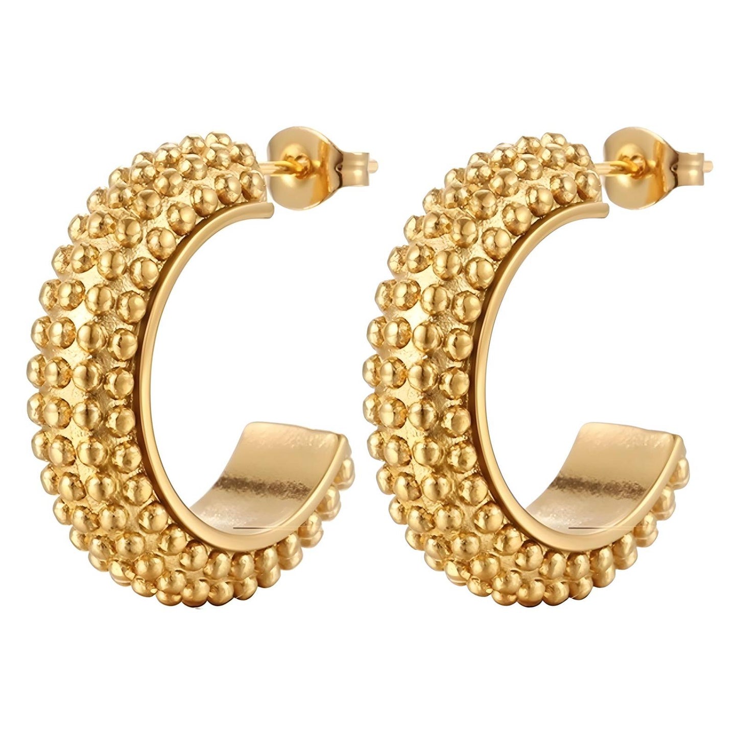 18K gold plated Stainless steel earrings,