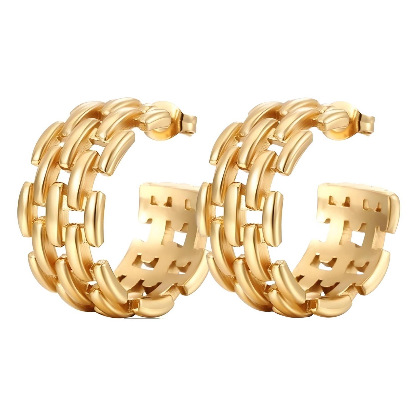 18K gold plated Stainless steel earrings,