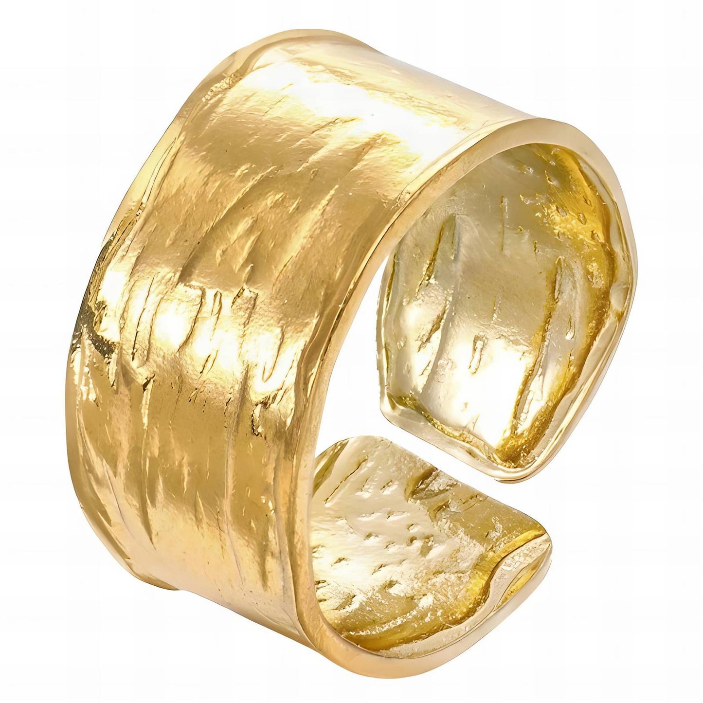 Classic Statement Band Ring in 18K Gold Plated Steel