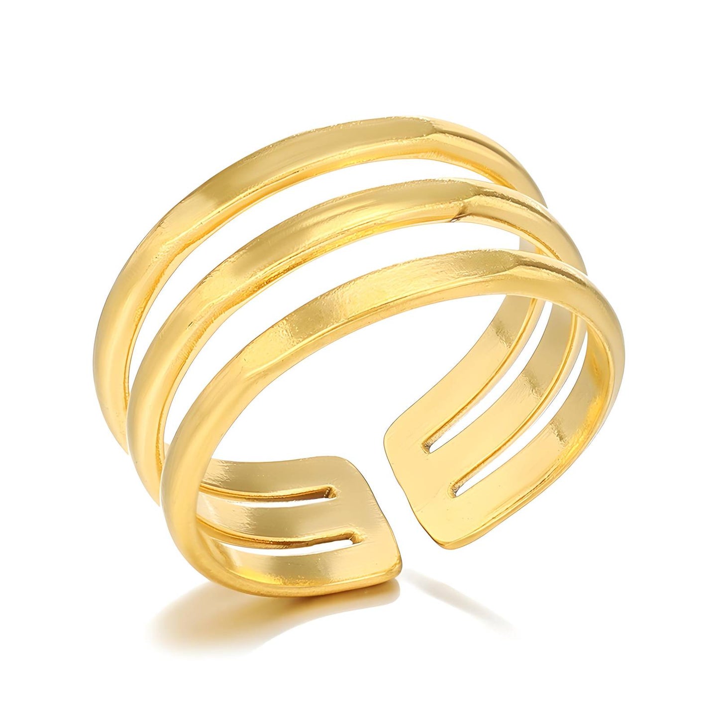 Classic Statement Band Ring in 18K Gold Plated Steel