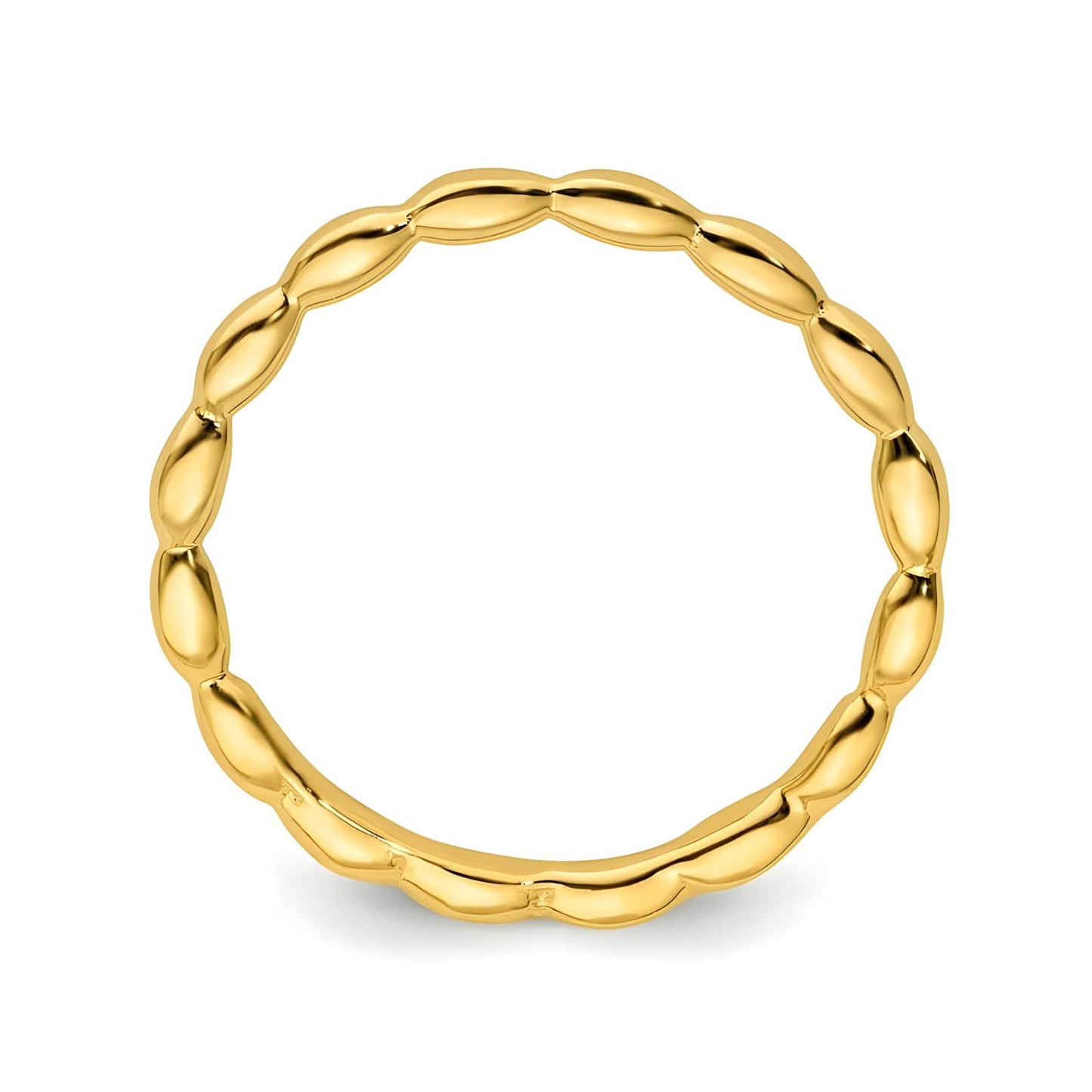 Modern Statement Band Ring in 18K Gold Plated Steel