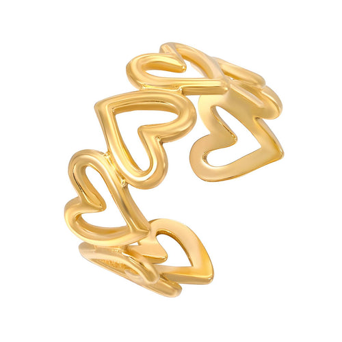 Open Heart Harmony Band – 18K Gold