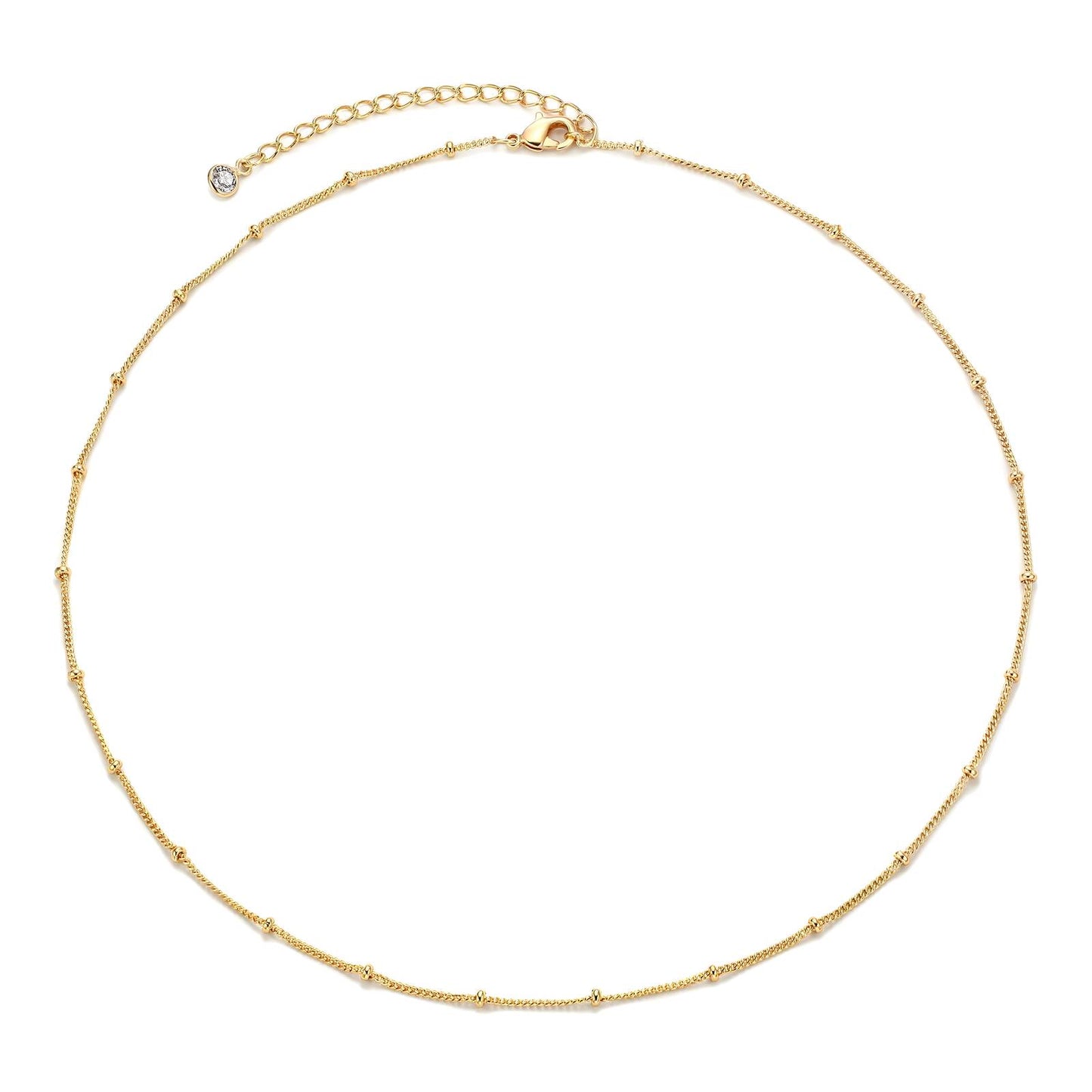 Modern Chain Necklace in 18K Gold Plated Steel